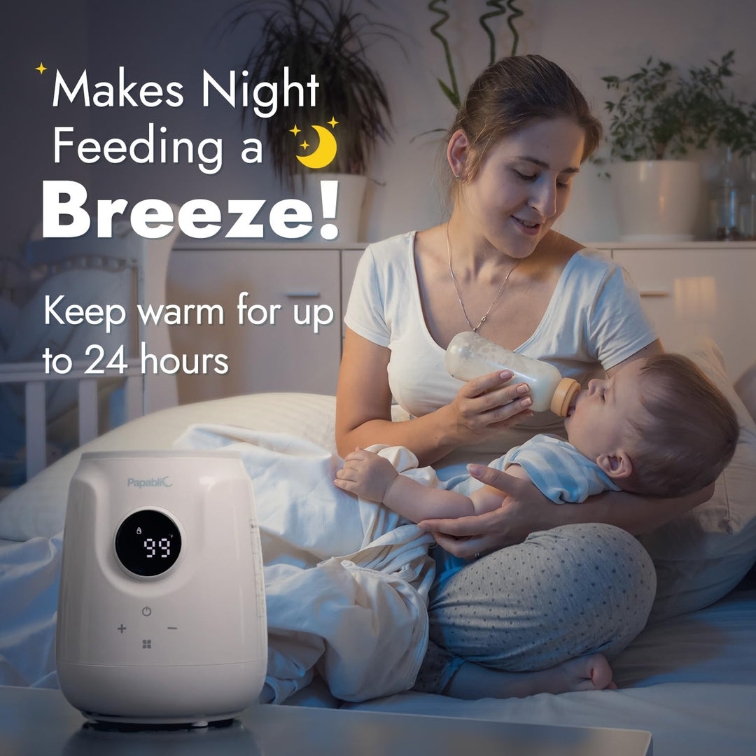 Ultra-Fast Bottle Warmer, Ready Milk in 2 Min, Baby Bottle Warmer for Breastmilk and Formula, Accurate Temperature Control and Automatic Shut-Off, Bottle Warmers for All Bottles