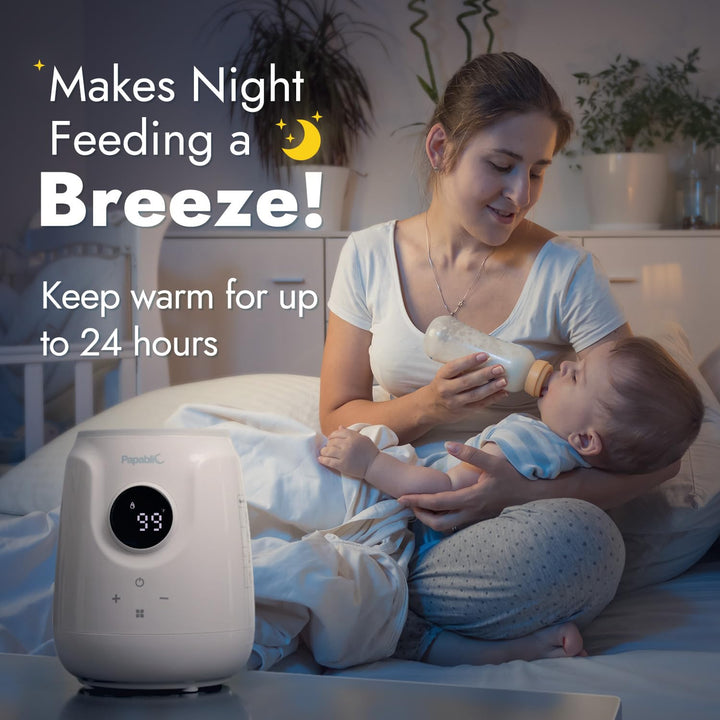 Ultra-Fast Bottle Warmer, Ready Milk in 2 Min, Baby Bottle Warmer for Breastmilk and Formula, Accurate Temperature Control and Automatic Shut-Off, Bottle Warmers for All Bottles