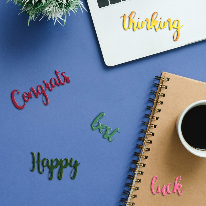 16 Pieces Blessing Cutting Dies Word Dies for Card Making Celebration Cutting Dies Embossing Script Die Stencils for DIY Scrapbook Card Making Decoration(Charming Style)