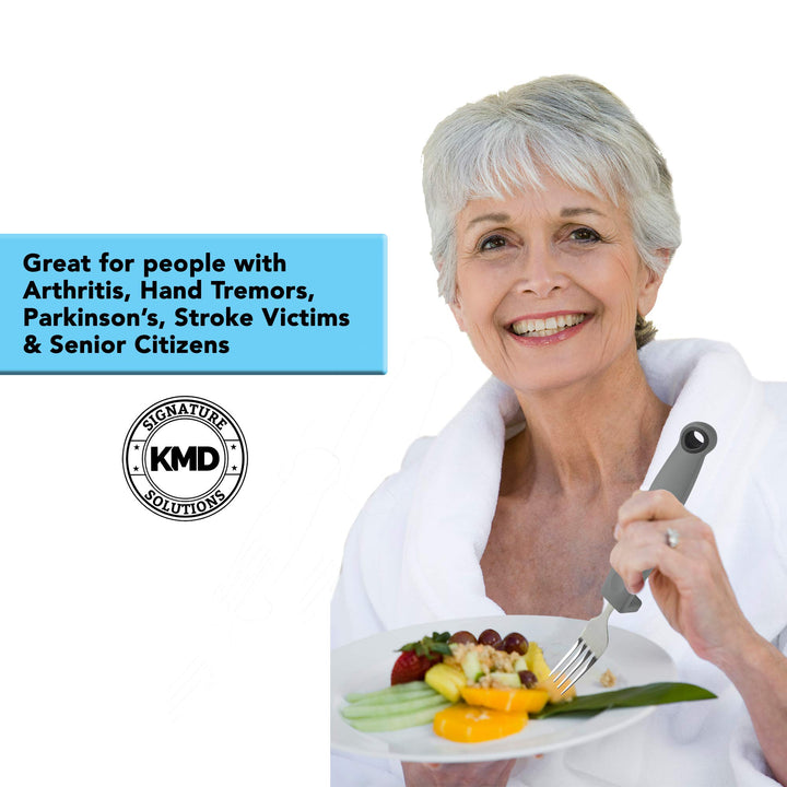 KMD Adaptive Utensils Set with Weighted and Self-Standi