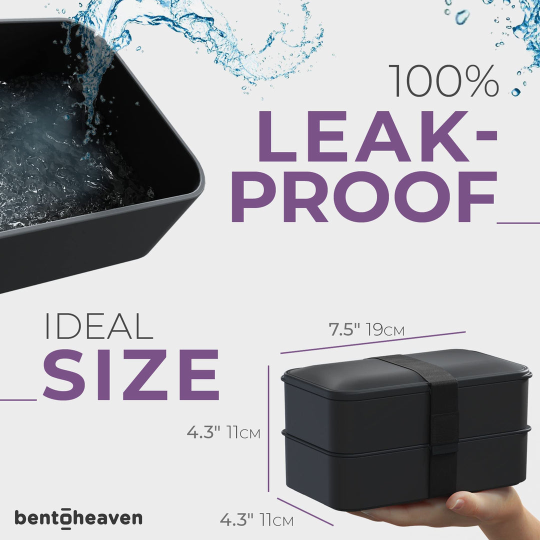 Premium Bento Box Adult Lunch Box with Compartments for Women &amp; Men, Set of Utensil &amp; Chopsticks &amp; Dip Container, Cute Japanese Kids Bento Lunch Box, Microwavable (Outer Space)