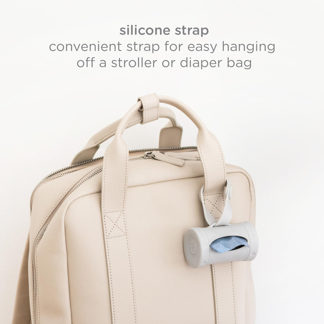 On The Go Gray Bag Dispenser and Waste Disposal Bags Refill, Lavender Scented, Baby Savings Bundle