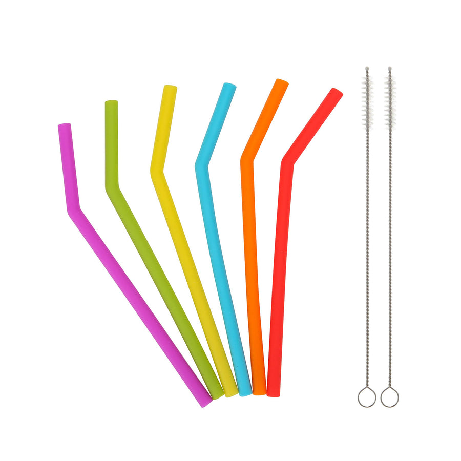 Reusable Silicone Straws for Toddlers & Kids - 6 pc