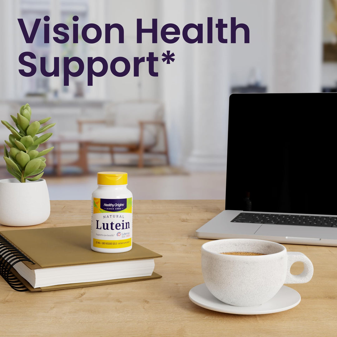 Lutein 20 mg (Lutemax 2020 with Zeaxanthin, Non-GMO, Vegan, Eye Support), 60 Veggie Gels