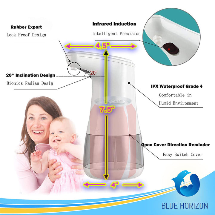 Automatic Soap Dispenser - Hands Free Touchless Sanitizer Dispenser; 12oz/360ml Large Capacity;