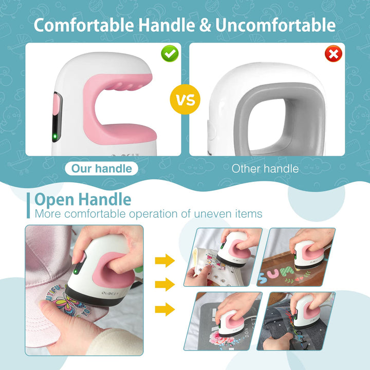QuuCLY Mini Heat Press Machine, Mini Irons for Crafts,P