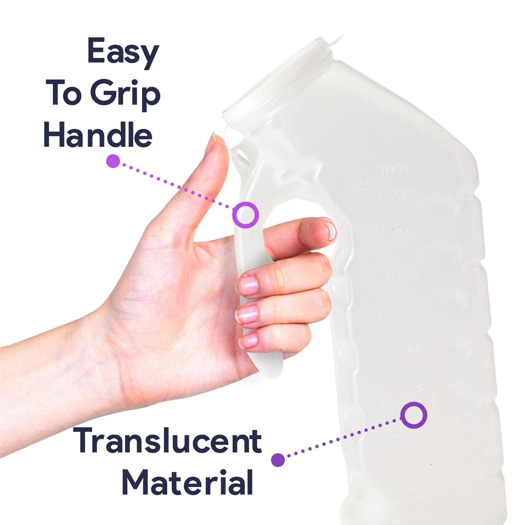 Portable Urinals for Men - Spill Proof Pee Bottles for 