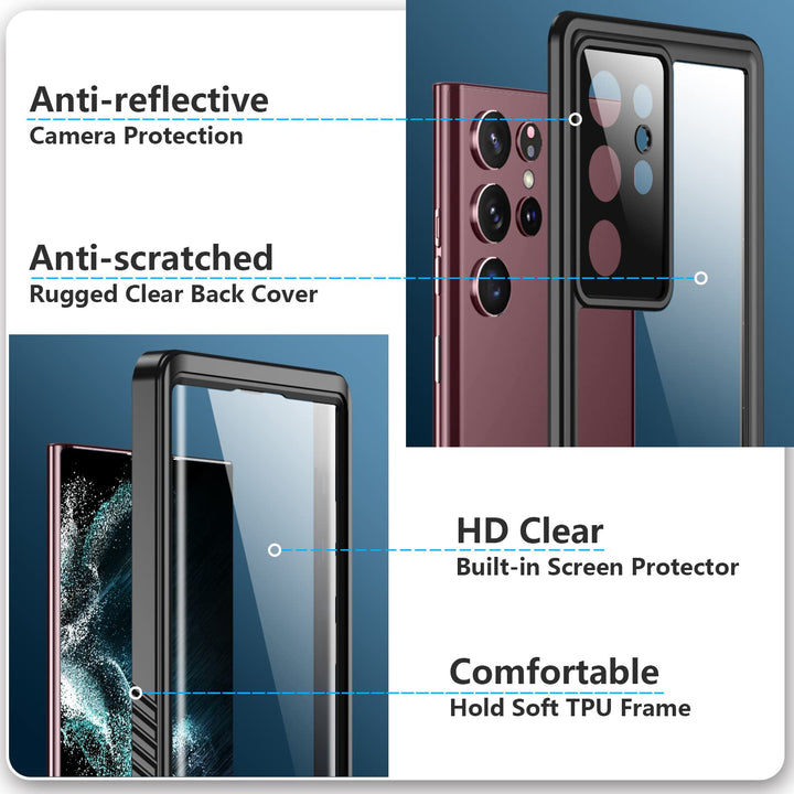 SPIDERCASE Designed for Samsung Galaxy S22 Ultra Case, 