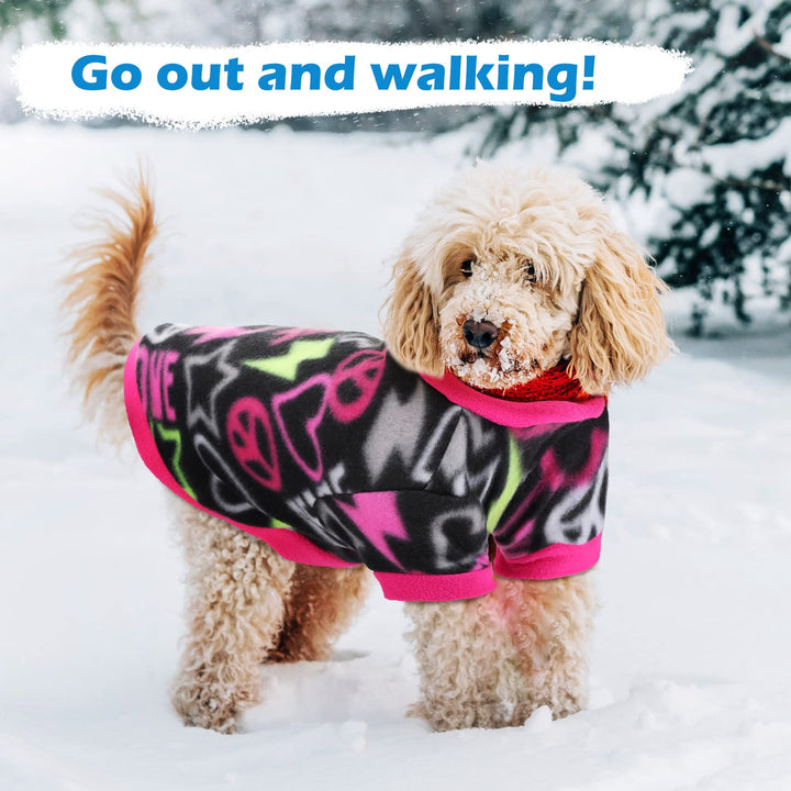 10 Pieces Dog Sweaters for Small Dog Cat Winter Fleece Sweater Puppy Warm Fleece Sweater Dog Sweatshirt for Small Pets Dog Cat Chihuahua Yorkshire Poodle