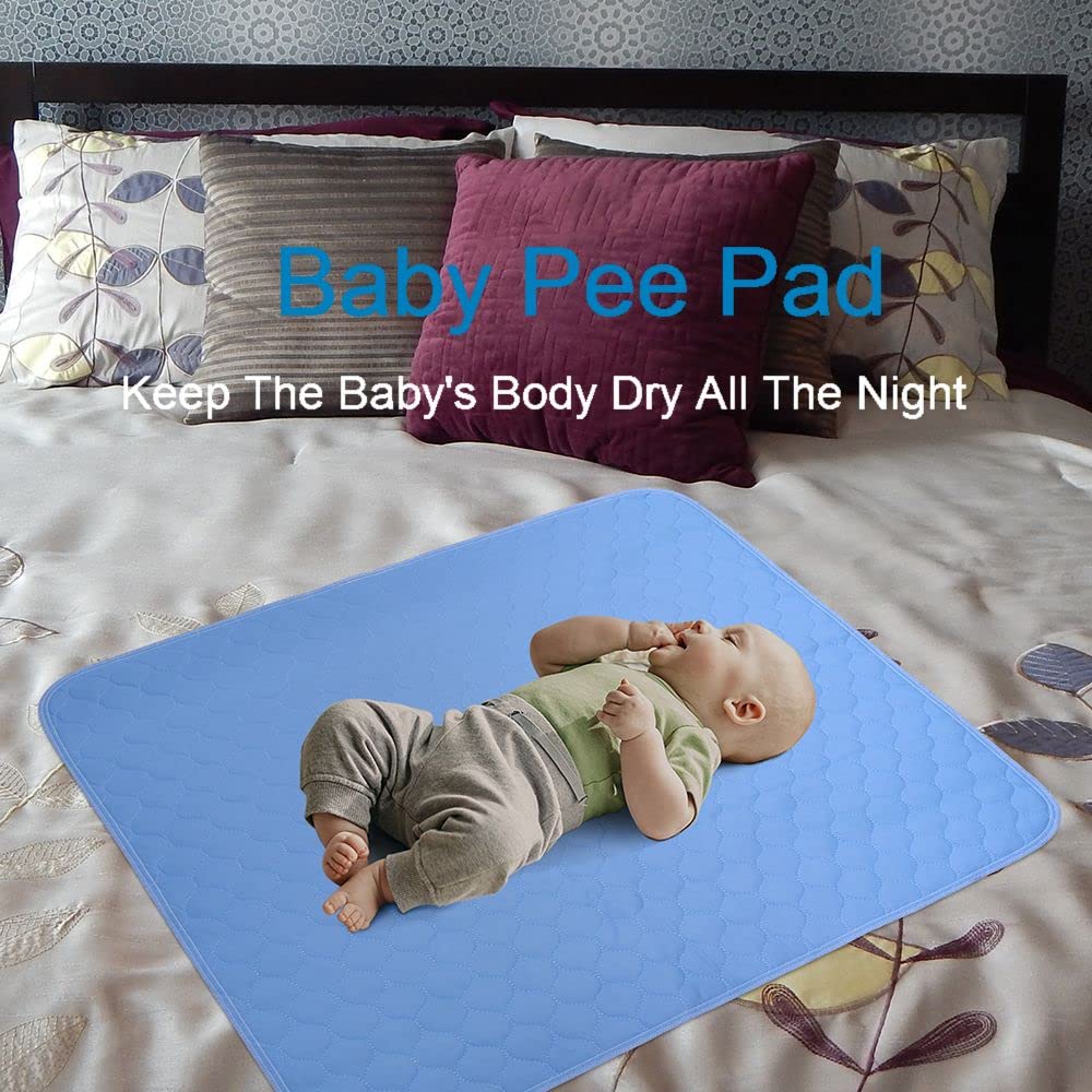 2PCS Reusable Underpads Large 34 x 36, Upgrade Cooling Waterproof Bed Pads with Heavy Absorbent, Washable for Incontinent, Potty Training, for Adult, Kids, Dogs