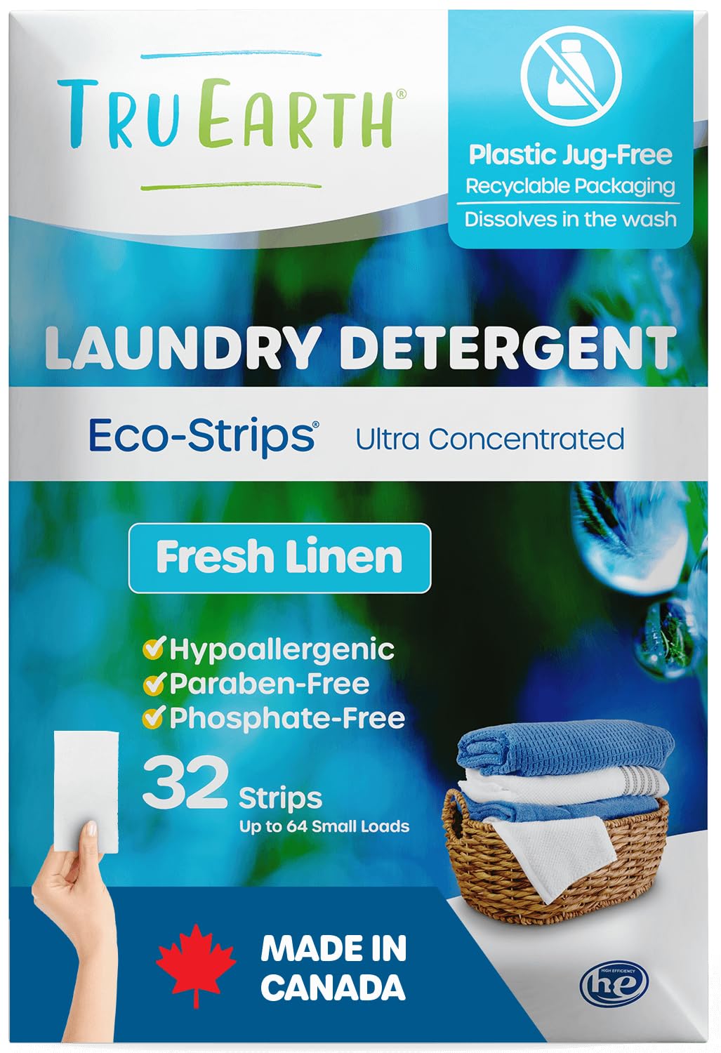 Tru Earth Compact Dry Laundry Detergent Sheets (Made in