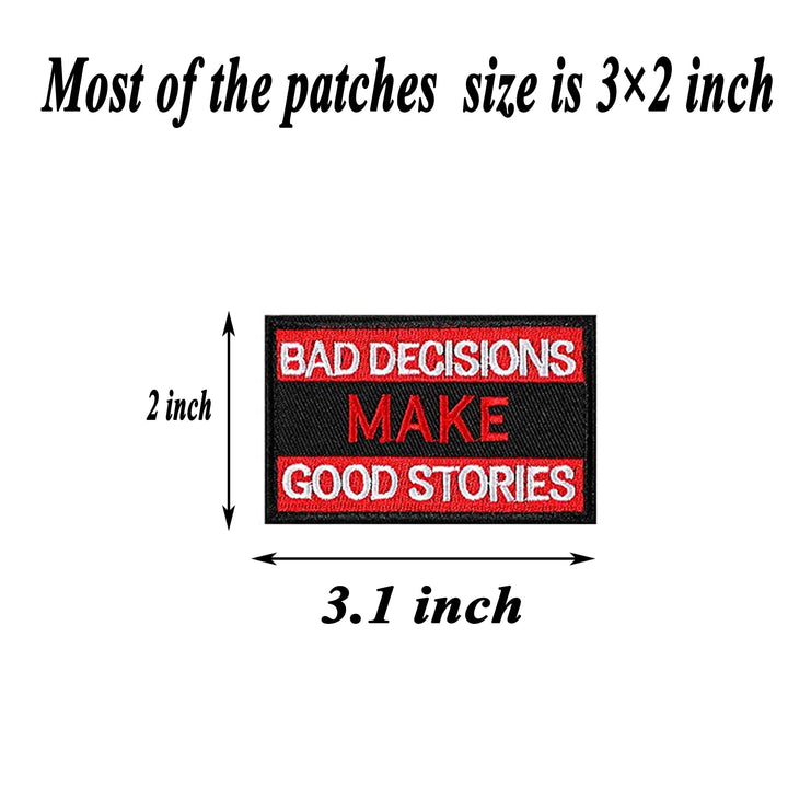 20 Pieces Random Tactical Morale Patch Bundle, Full Embroidery Loop and Hook Patches Set for Caps, Bags, Backpacks, Vest, Military Uniforms,Tactical Gears Etc