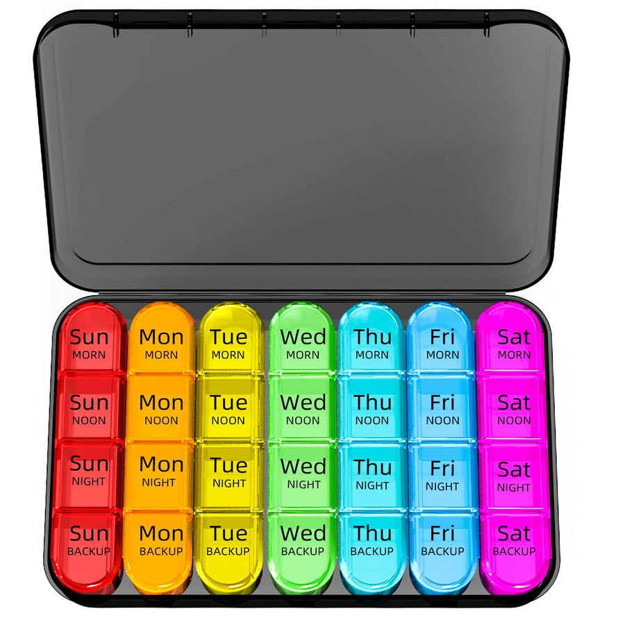 Odaro Weekly Pill Organizer 3 Times a Day, Daily Pill B