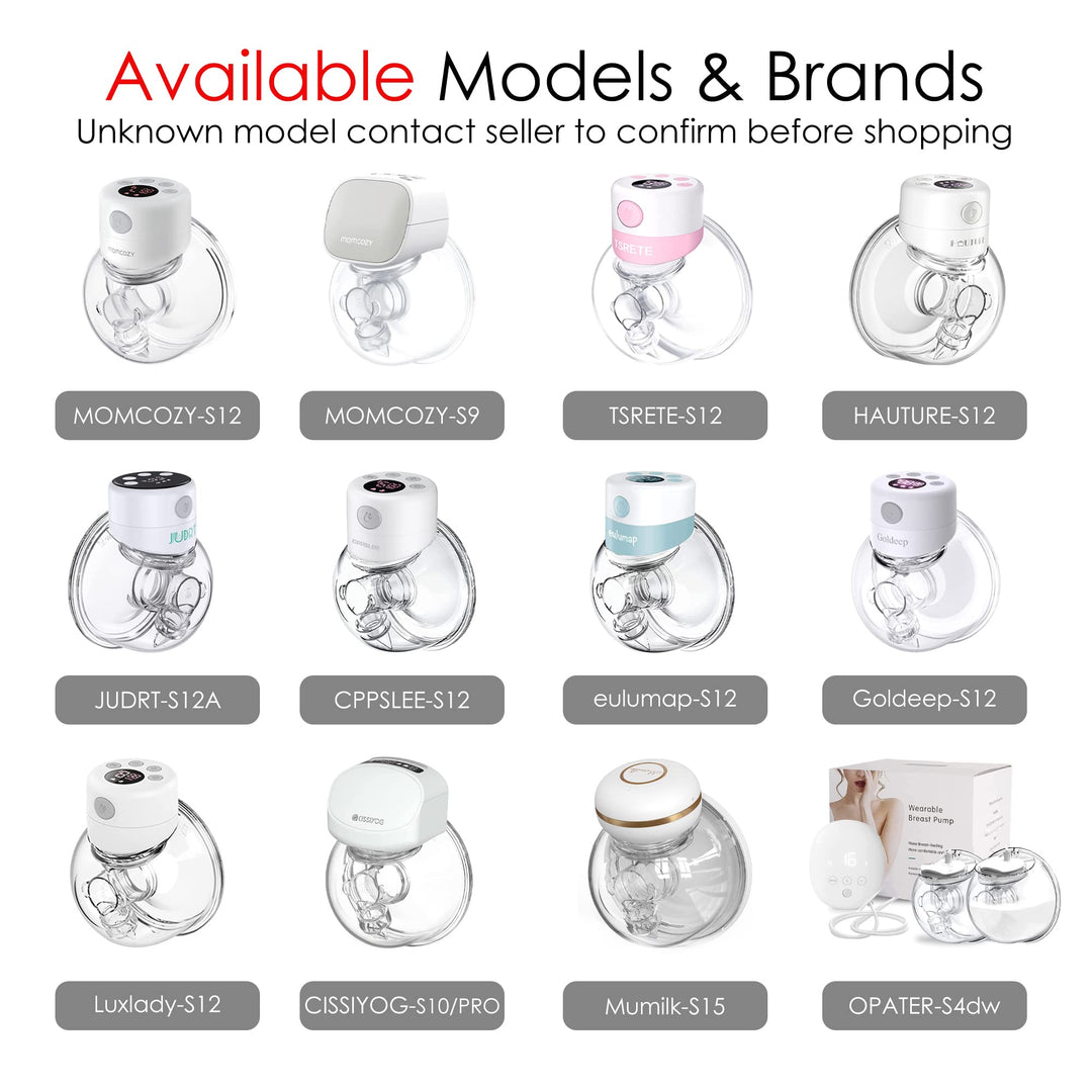 Wearable Breast Pump Replace Parts 2Pcs Duckbill Valves &amp; 2Pcs Silicone Diaphragm