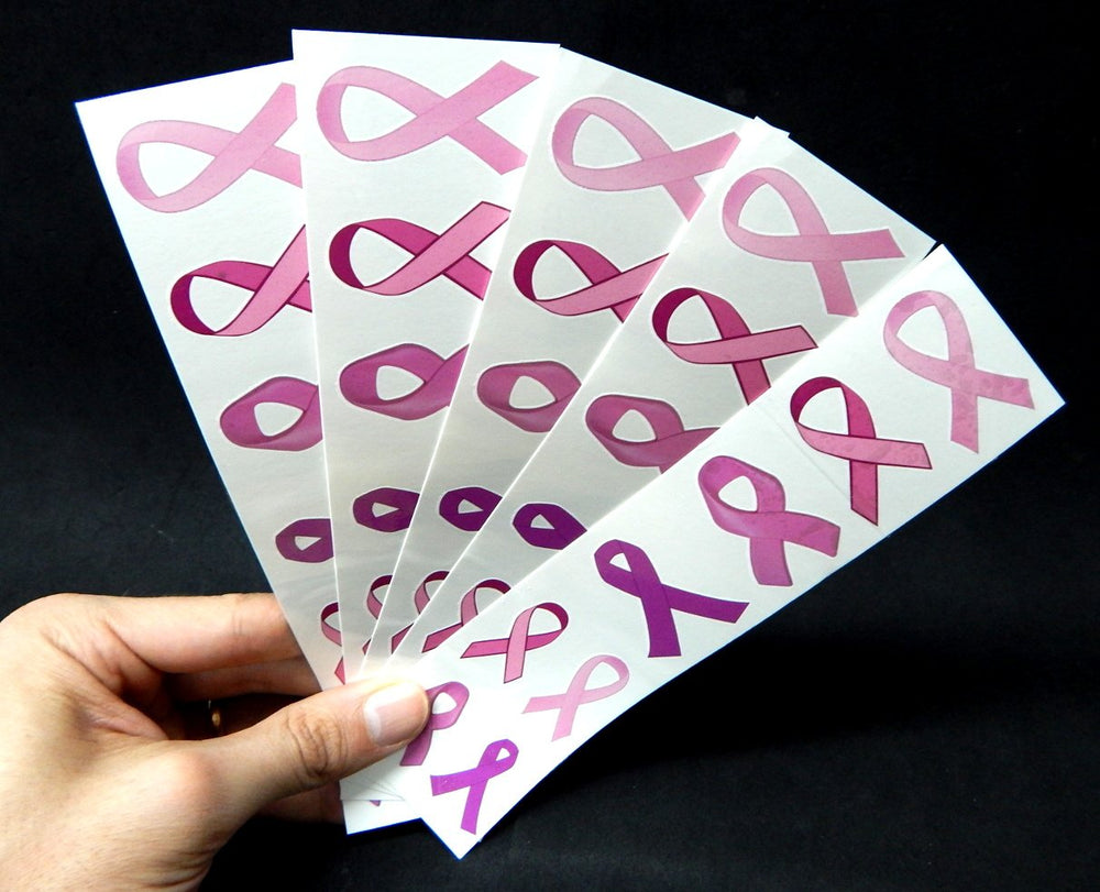 40 Pink Ribbon Temporary Tattoos: Breast Cancer Awareness Tattoo