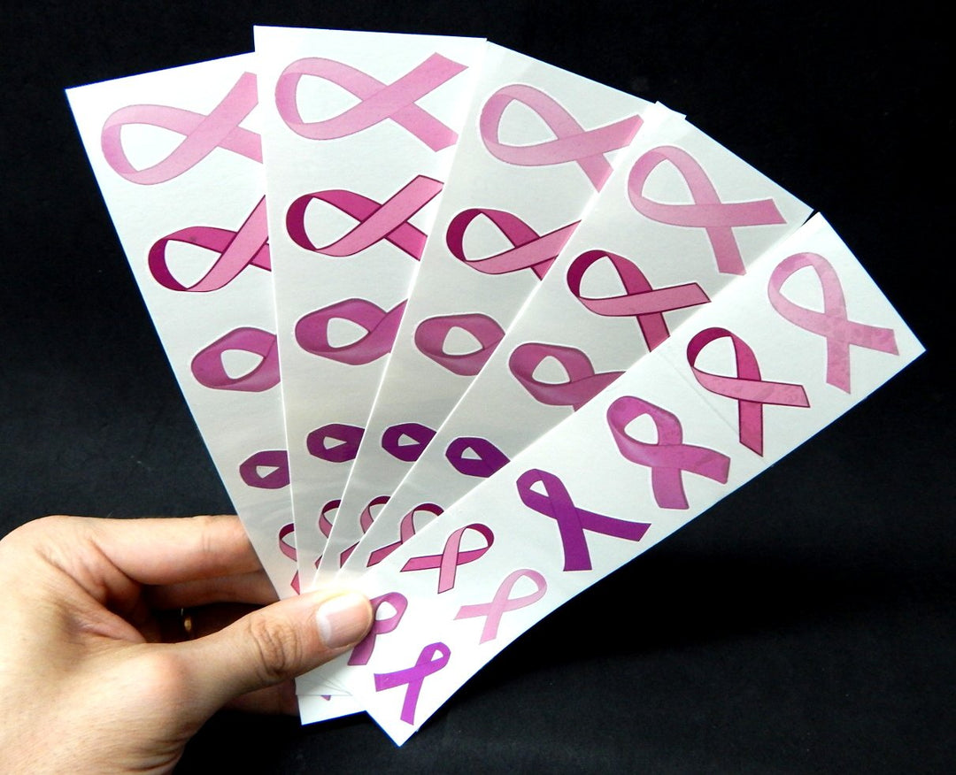 40 Pink Ribbon Temporary Tattoos: Breast Cancer Awareness Tattoo