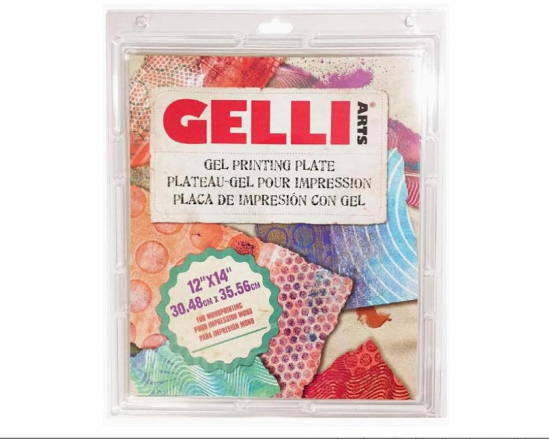 Gel Printing Plate - Ideal, Clear, &amp; Reusable Gel Printing Plate &amp; Printmaking Gelli Plate for Art &amp; Crafts, Monoprinting Plate, 12 x 14.