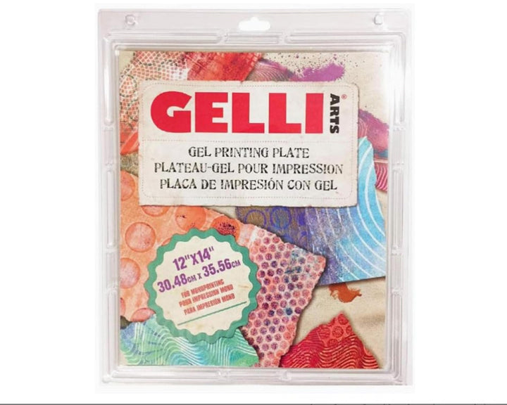 Gel Printing Plate - Ideal, Clear, &amp; Reusable Gel Printing Plate &amp; Printmaking Gelli Plate for Art &amp; Crafts, Monoprinting Plate, 12 x 14.