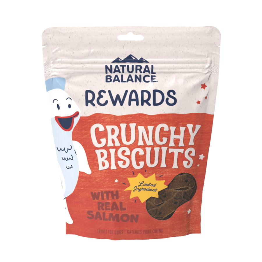 Limited Ingredient Rewards Crunchy Biscuits, Grain-Free Dog Treats for Adult Dogs of All Breeds, Salmon Recipe, 14 Ounce (Pack of 1)
