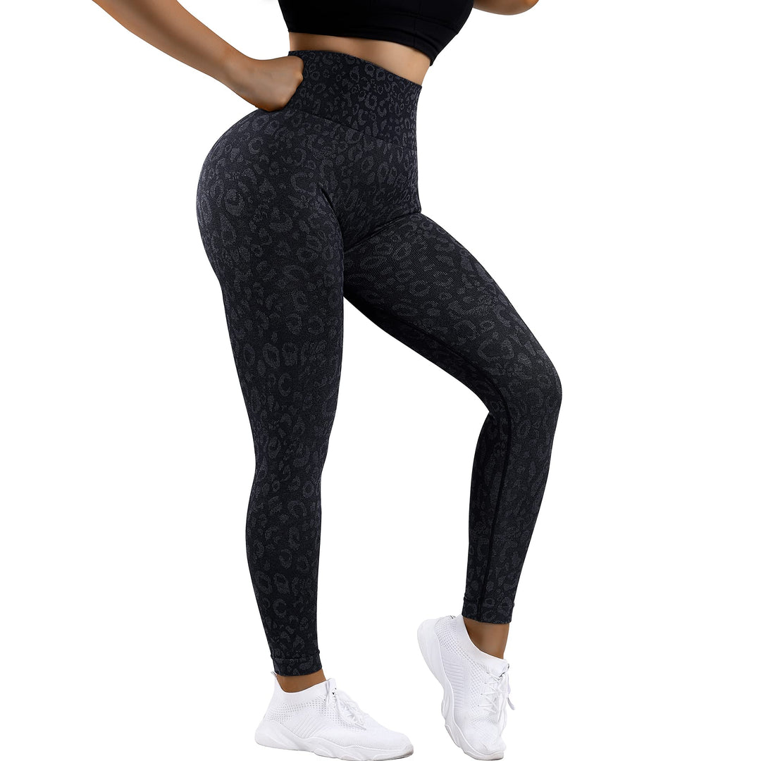 OMKAGI Women Scrunch Butt Lifting Leggings Seamless Hig