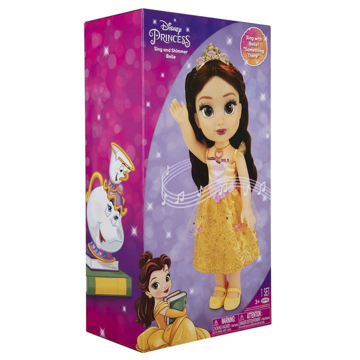 Belle Doll Sing &amp; Shimmer Toddler Doll, Sings Something There [Amazon Exclusive]
