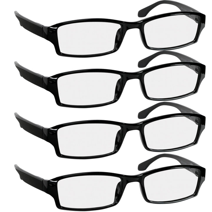Reading Glasses _ Best 4 Pack for Men and Women _ Have a Stylish Look and Crystal Clear Vision When You Need It! _ Comfort Spring Arms &amp; Dura-Tight Screws _ 180 Day 100% Guarantee + 1.75