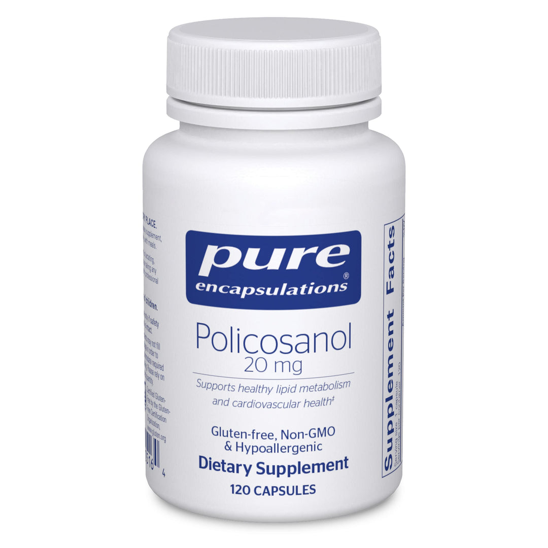 Policosanol 20 mg | Hypoallergenic Supplement Supports Healthy Lipid Metabolism and Cardiovascular Function | 120 Capsules