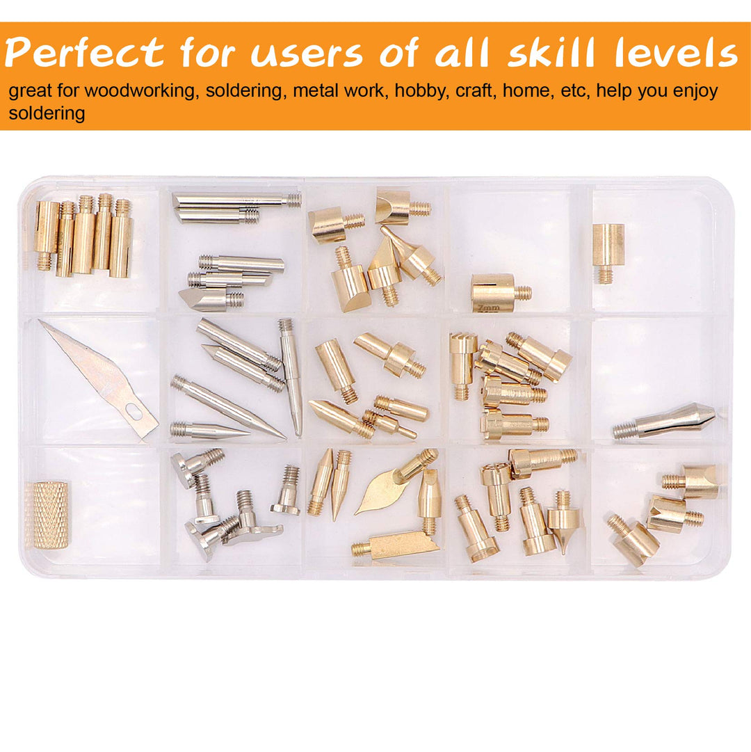 56 PCS Wood Burning Accessories for Pyrography Pen Wood Embossing Carving DIY Crafts