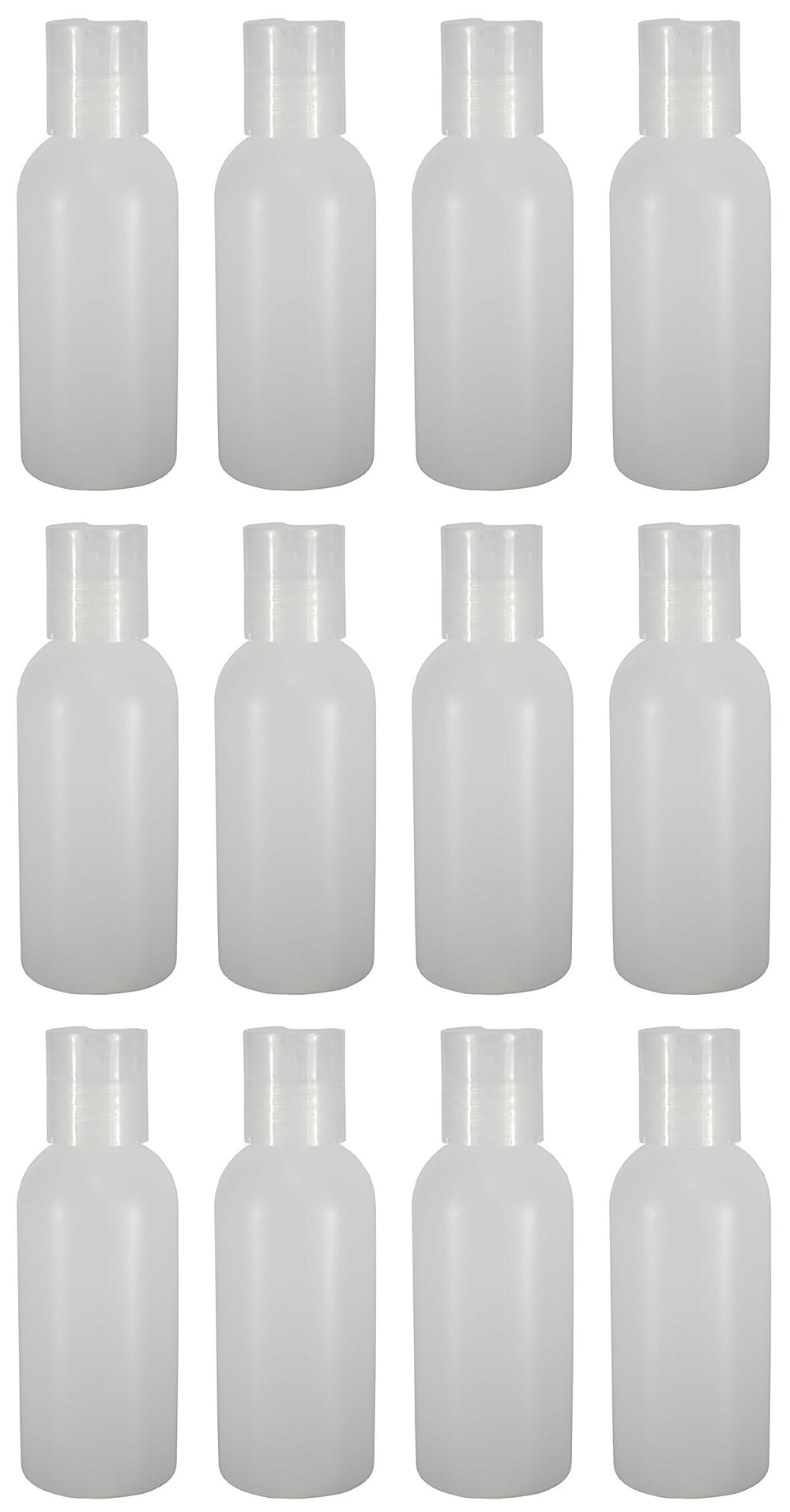 12 - Natural 2-ounce Bottles (Disc Cap)