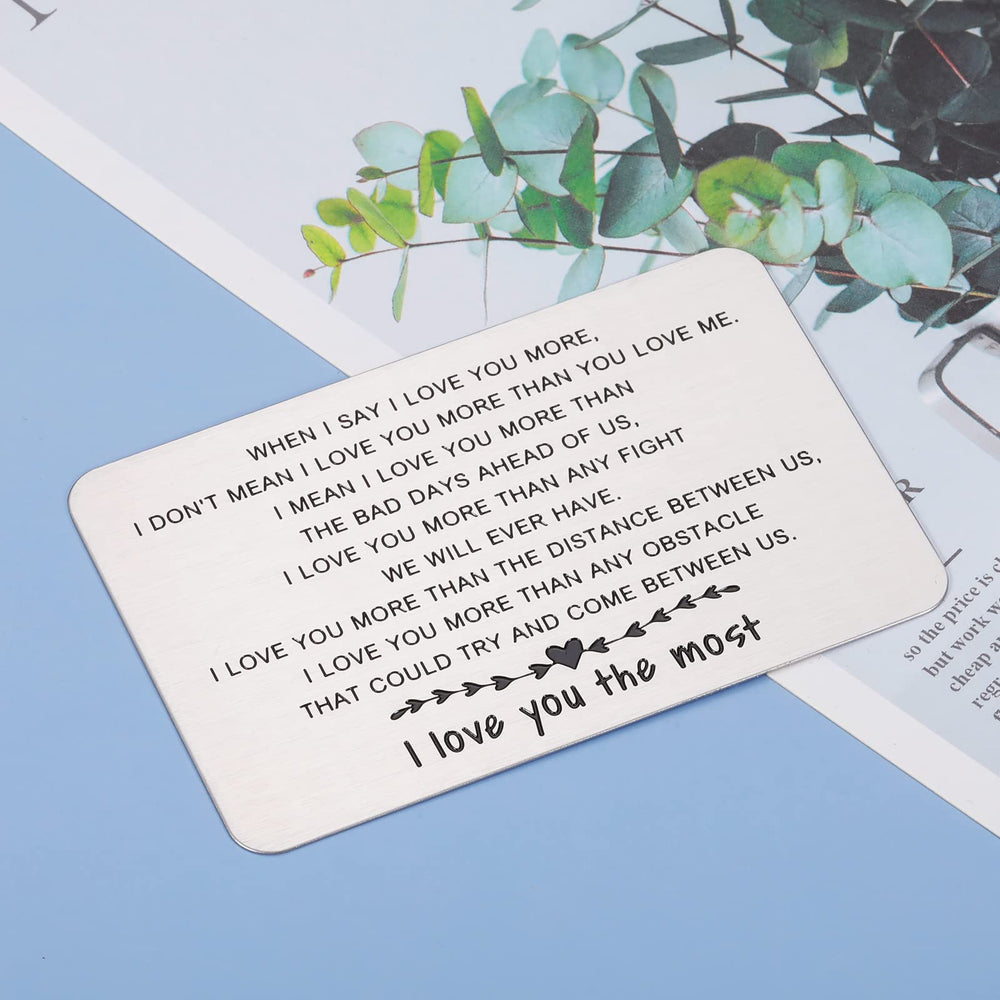 Christmas Gift for Women Stocking Stuffers for Men for Him Boyfriend Husband Gifts for Birthday from Girlfriend Wife Mini Love Note Anniversary Wedding Gifts For Groom Bride Wallet Card Insert Gifts