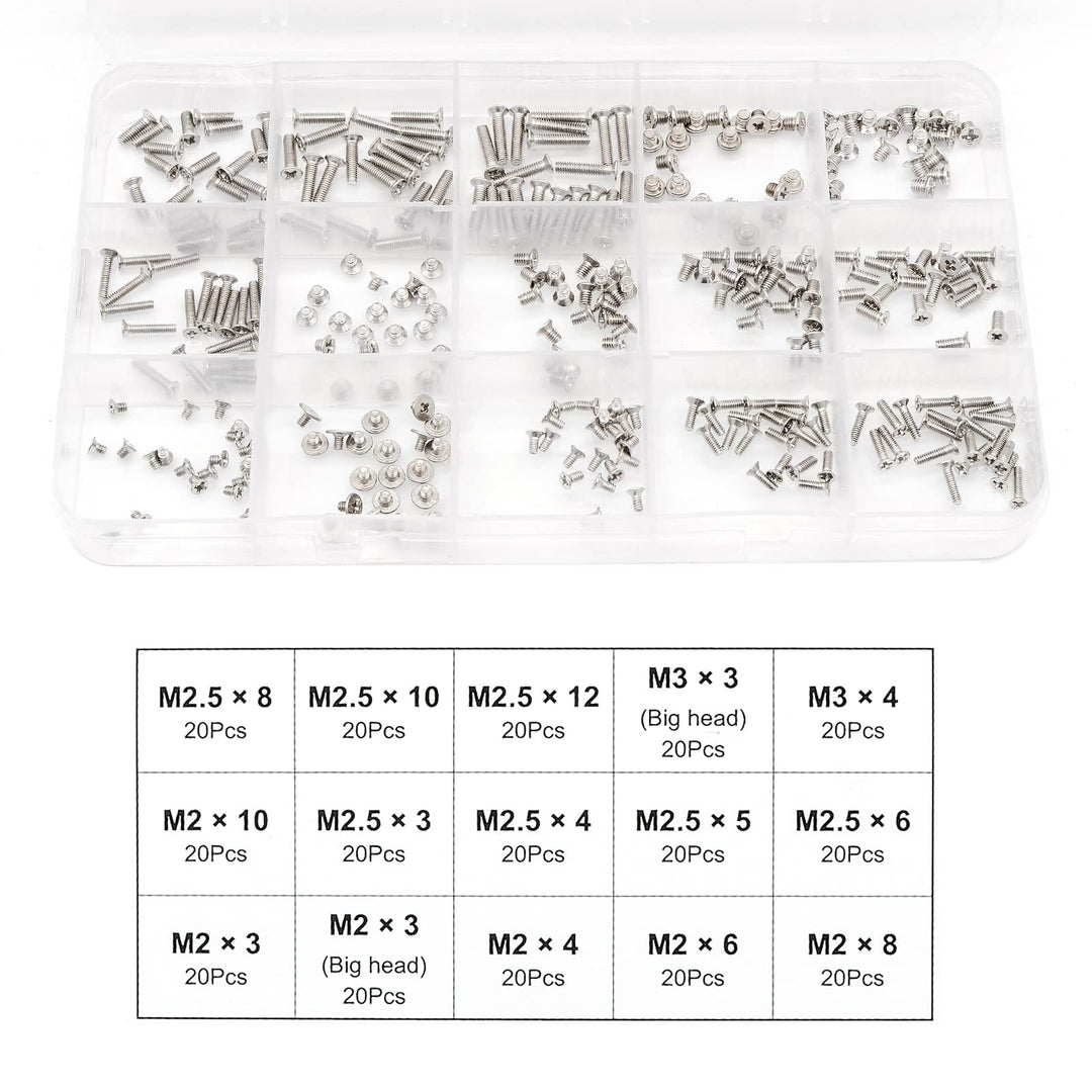 QTEATAK 300Pcs Silver Laptop Notebook Computer Replacem