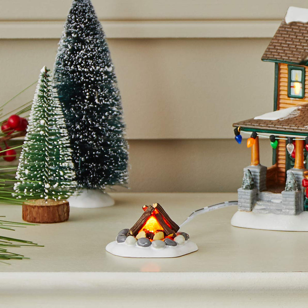 Accessories for Villages Lit Fire Pit Accessory Figurine, 1.5 Inch