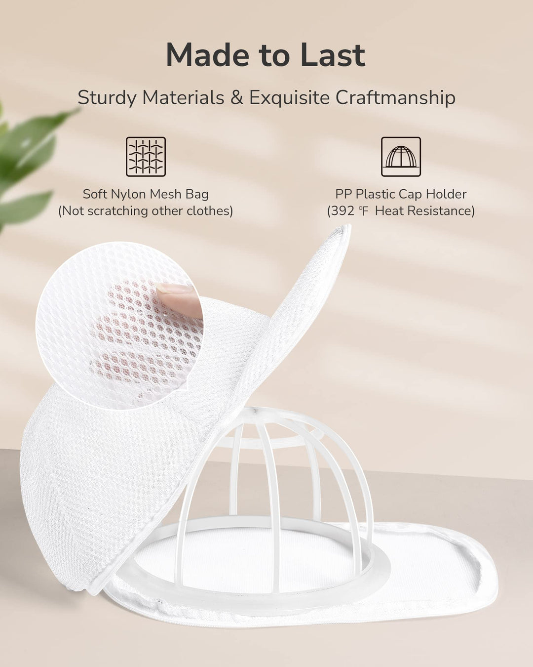 Baseball Cap Hat Washer for Washing Machine, 2 Pack Cleaner Caps, Organizer/Cap Dishwasher, Rack Holder