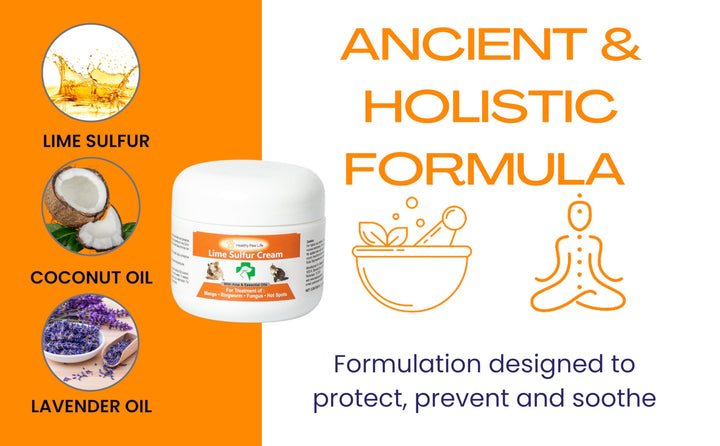 &#39;s Lime Sulfur Pet Skin Cream (2 oz) - Pet Care and Veterinary Treatment for Itchy and Dry Skin - Safe Solution for Dog, Cat, Puppy, Kitten, Horse