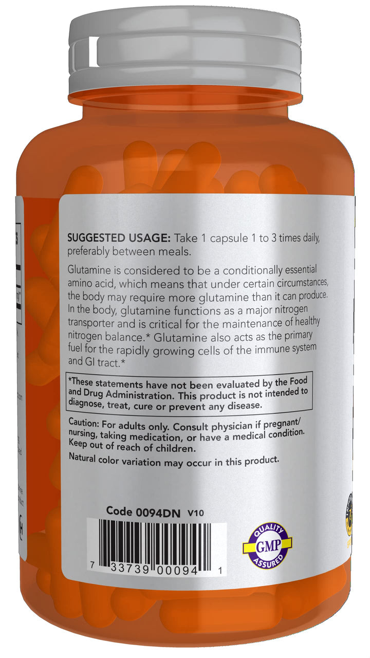 NOW Foods Sports Nutrition, L-Glutamine, Double Strengt