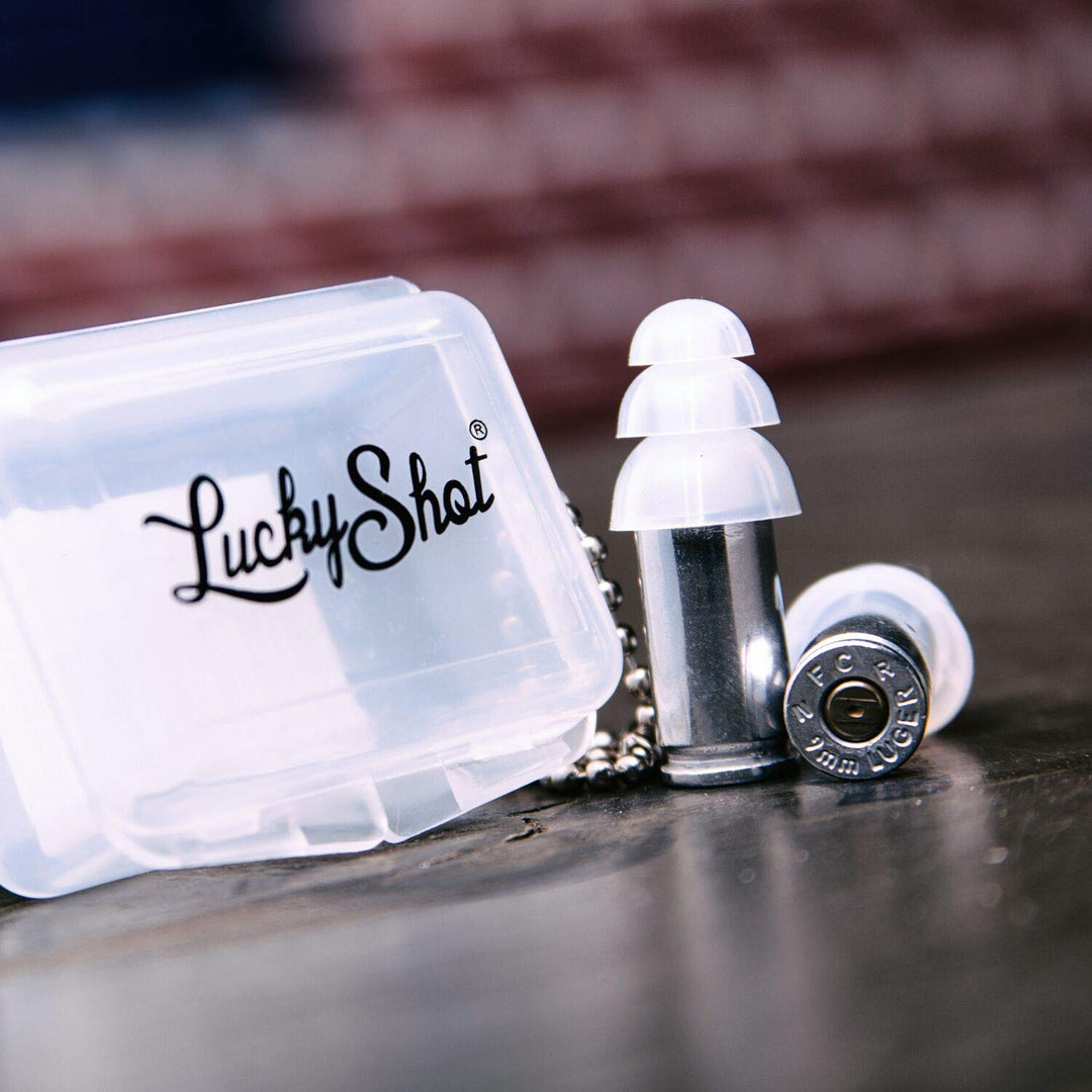 9mm Bullet Ear Plugs with Carry Case