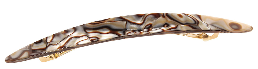 Oblong Long and Skinny Barrette - Onyx