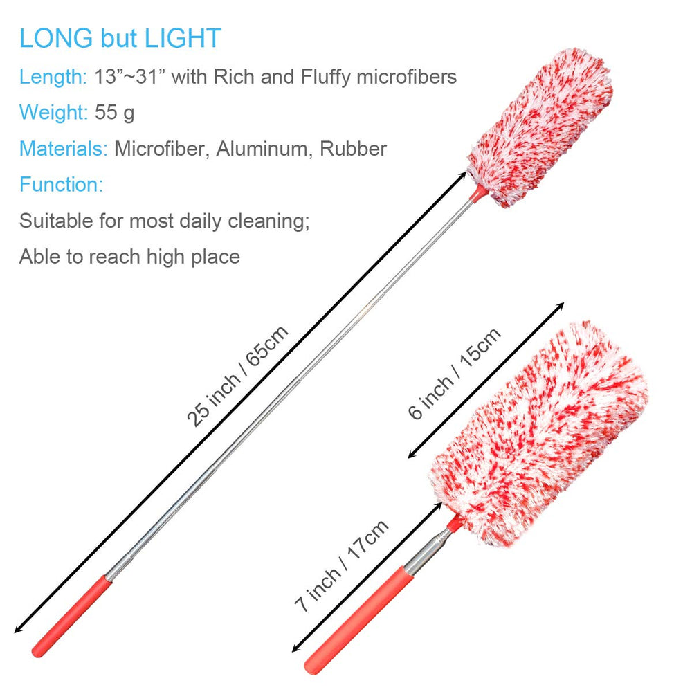 Tonmp 4 Pcs Microfiber Duster, Microfiber Hand Duster W