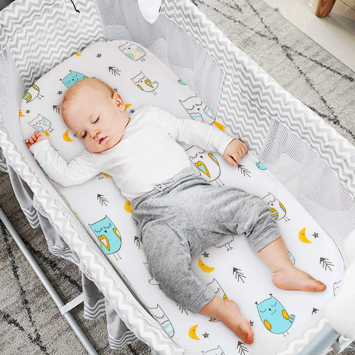 Stretch Fitted Bassinet Sheet Set 2 Pack Cradle Sheets for Bassinet Pad/Mattress,Unisex Boys Girls,Ultra Soft,Zebra Forest