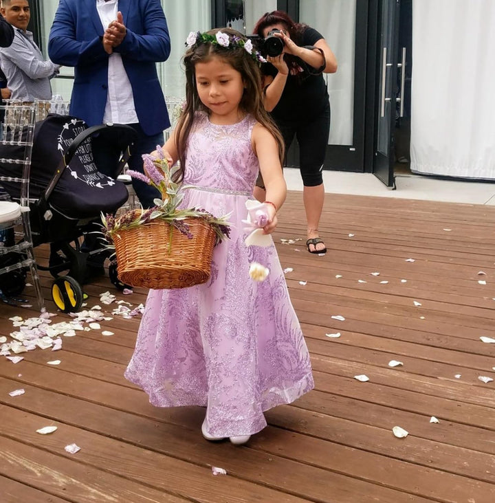 Wedding Hair Wreath Floral Garland Crown Headpiece Adjustable Rose Flower Crown (A-purple)