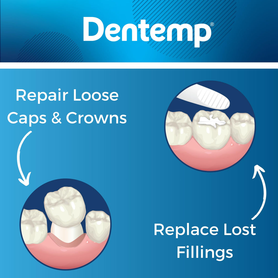 Dentemp Maximum Strength Dental Cement, 0.6 Ounce