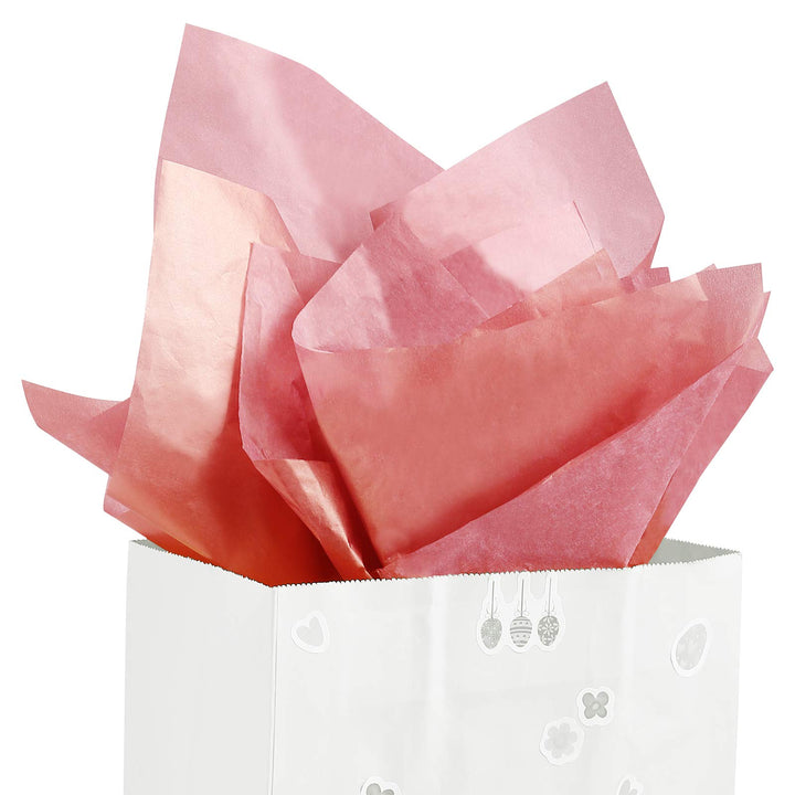 60 Sheets Rose Gold Tissue Paper Gift Wrapping Tissue Paper Bulk for Art Craft Flower Pom Pom Wedding Birthday Valentine&#39;s Day Decoration, 14x20 Inch