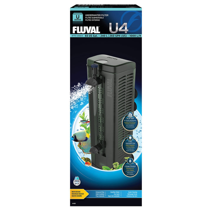 U4 Underwater Filter, Freshwater and Saltwater Aquarium Filter, A480,Black
