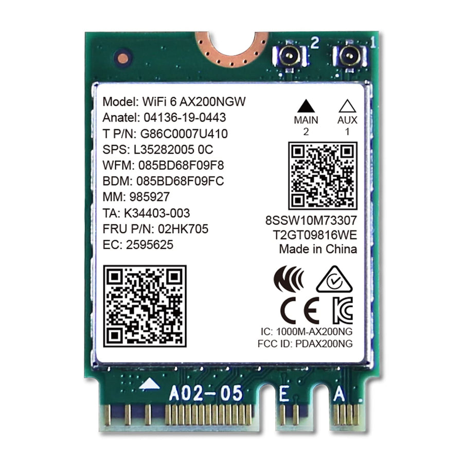 NETELY 802.11AX WiFi 6 AX200NGW MGFF M2 Interface WiFi 