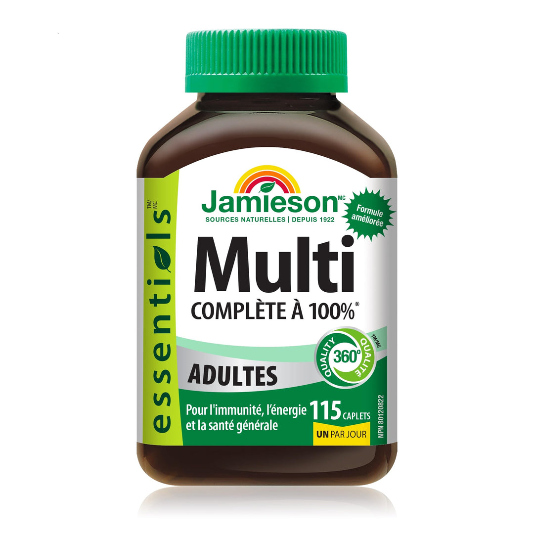 Jamieson 100% Complete Multivitamin for Adults, Supports Energy, Immunity &amp; Overall Health