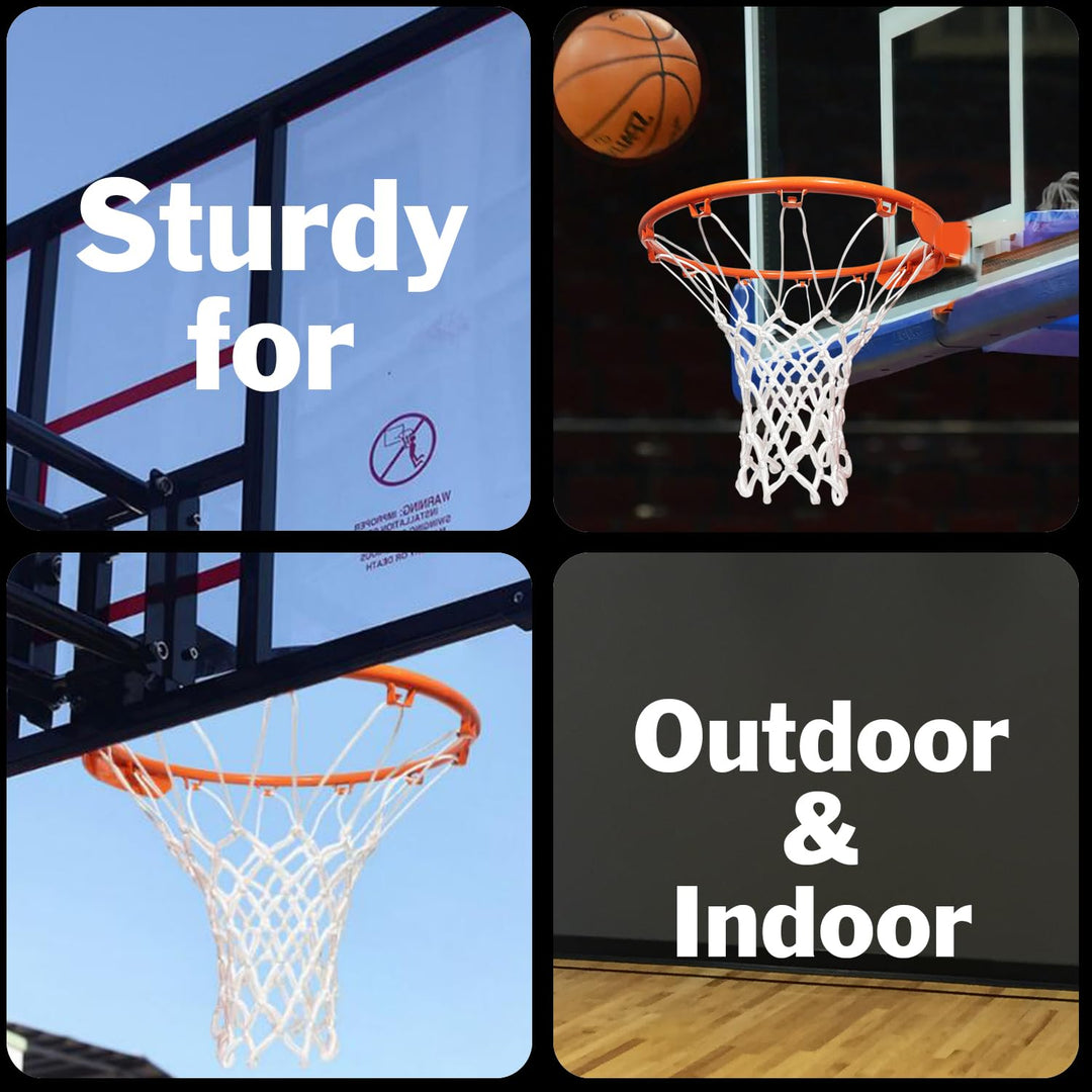 Basketball Net Replacement - Heavy Duty Net in All Weather for Indoor and Outdoor - Fits 12 Loops Rim