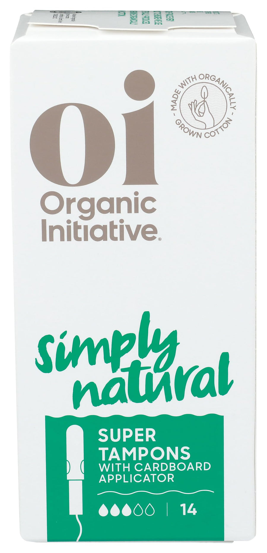 Oi Organic Cotton Applicator Tampons Made with 100% Bio