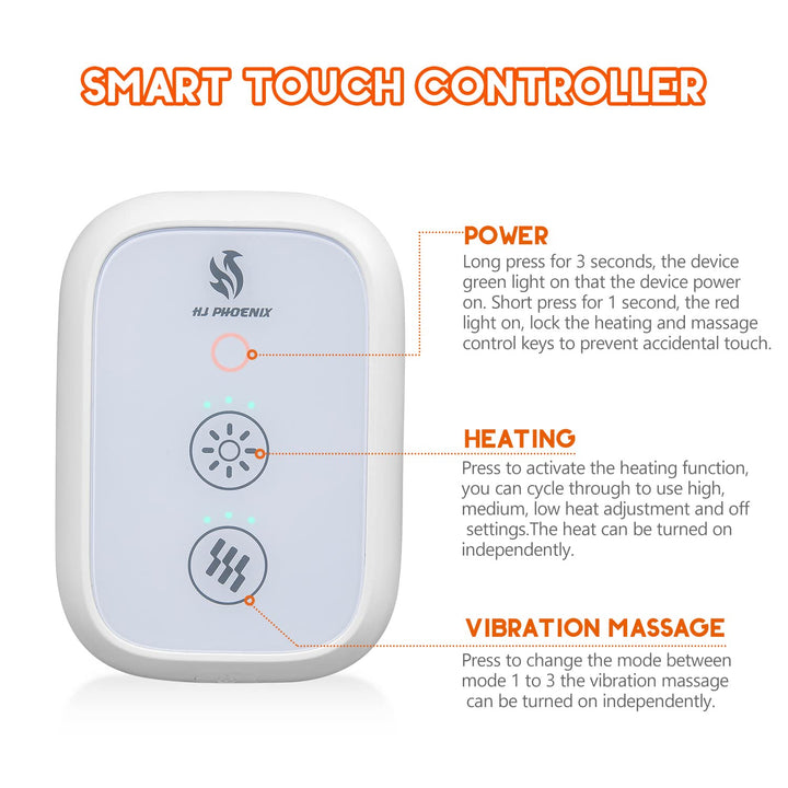 Heated Knee Brace for Pain Relief,3 adjustable intensity and temperature knee massagers,3 kinds of intensity and temperature adjustable knee massager, built-in 5000 mAh battery, a pack