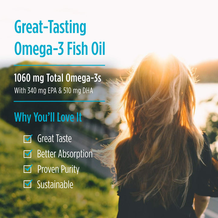 Arctic Cod Liver Oil, Orange - 16 oz - 1060 mg Total Omega-3s with EPA &amp; DHA - Heart &amp; Brain Health, Healthy Immunity, Overall Wellness - Non-GMO - 96 Servings