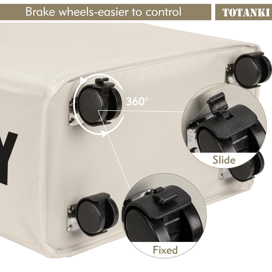 27 Large Slim Rolling Laundry Basket on Wheels with Removable Bag, Foldable Laundry Hamper with Handle, Collapsible Laundry Sorter and Organizer, Tall Storage Basket Bin (Blue)